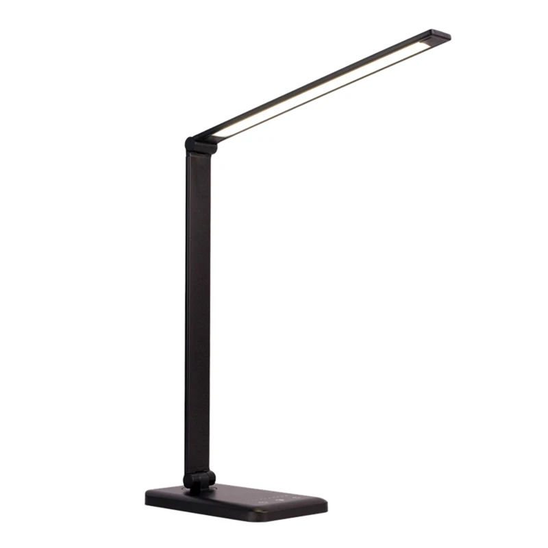 

LED Desk Lamp For Study With Wireless Charger Table Lamp 5Brightness Levels Desk Light For Reading Office Home US Plug