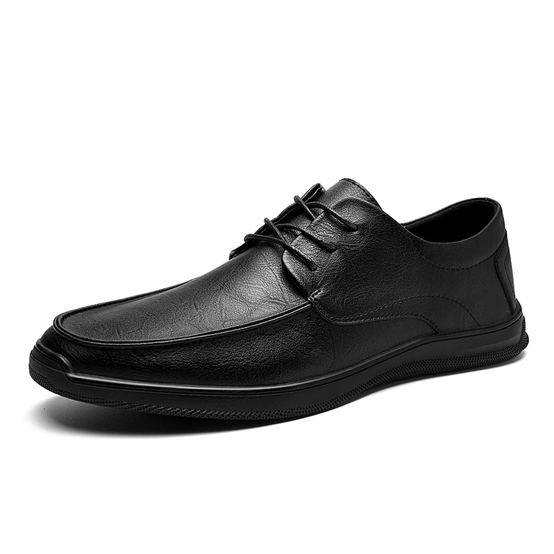 

Soft And Delicate Leather Upper Men Casual Shoes Lace Up Luxury Shoes Man Fashion Simple Drive Shoes For Man