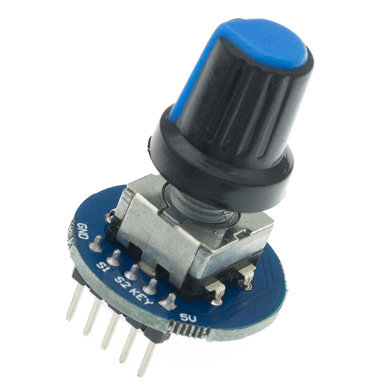 

Rotary Encoder Module for Arduino Brick Sensor Development Round Audio Rotating Potentiometer Knob Cap EC11