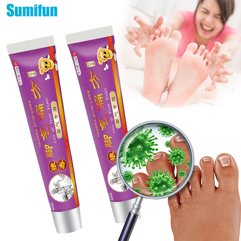 

2pcs Athlete's Foot Cream Herbal Anti Fungal Relieve Beriberi Cream Skin Care Anti-Itching Peeling Blisters Foot Repair Ointment