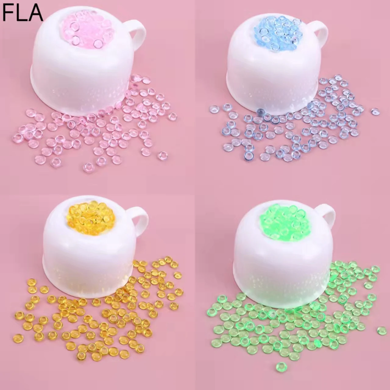 

500g/Bag Transparent Acrylic Round Beads DIY Fluffy Slime Clay Anti Stress Toy Creative Fishbowl Crystal Beads Crafts
