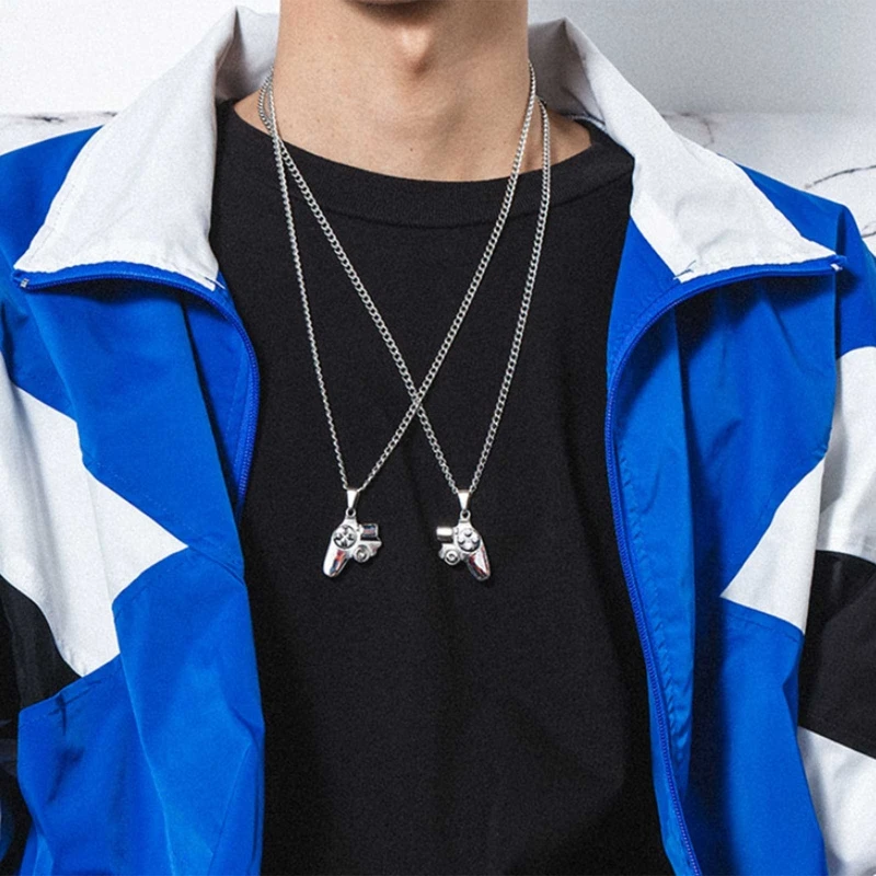 2 шт. разделенный Магнитный игровой контроллер с подвеской ожерелье для пар