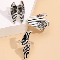 new vintage ring 3 pcsset alloy wings rings set party jewelry for women