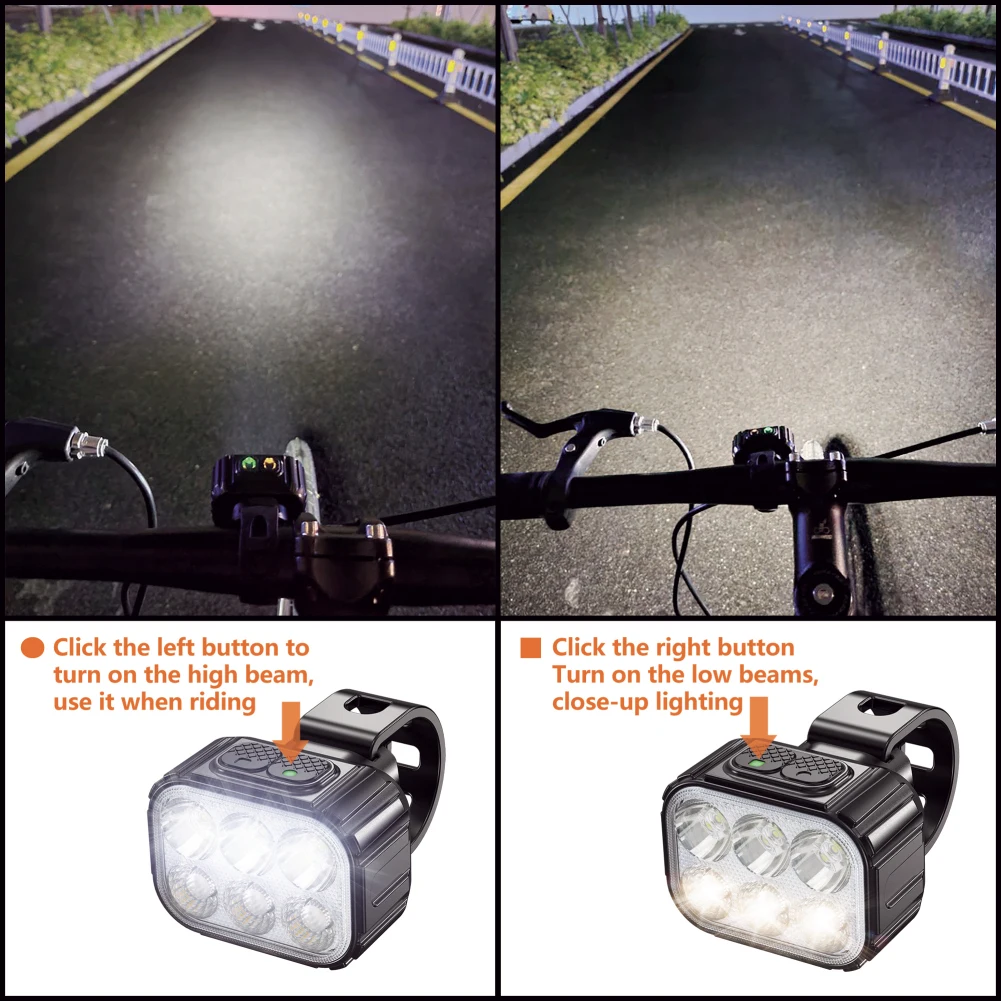 

Bicycle Lamp Bicycle Headlight Waterproof Bicycle Tail Light Unbreak Rechargeable Bike Cycling Headlight Bicycle Accessories
