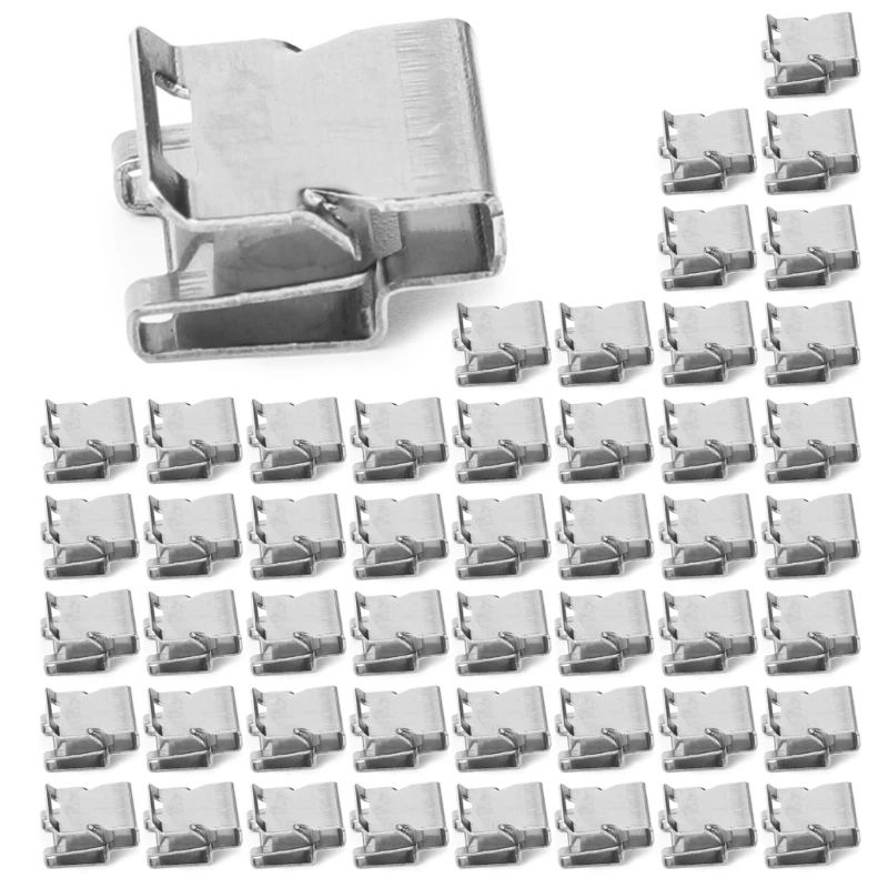 

50 Pack Edge Clips Stainless Steel Solar Cable Value Pack Cable Tie PV Clips DropShip