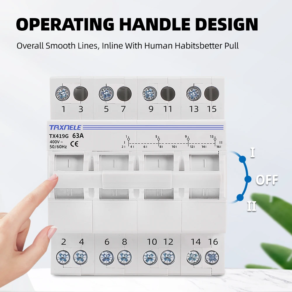 40A 63a MTS Двойной источник питания ручной переключатель изоляции блокировки