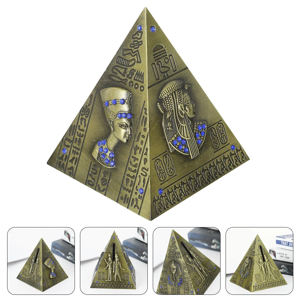 

Pyramid Egyptian Ancient Figurine Statue Sculpture Decor Shui Feng Generator Toy Learning Education Table Energy Prosperity