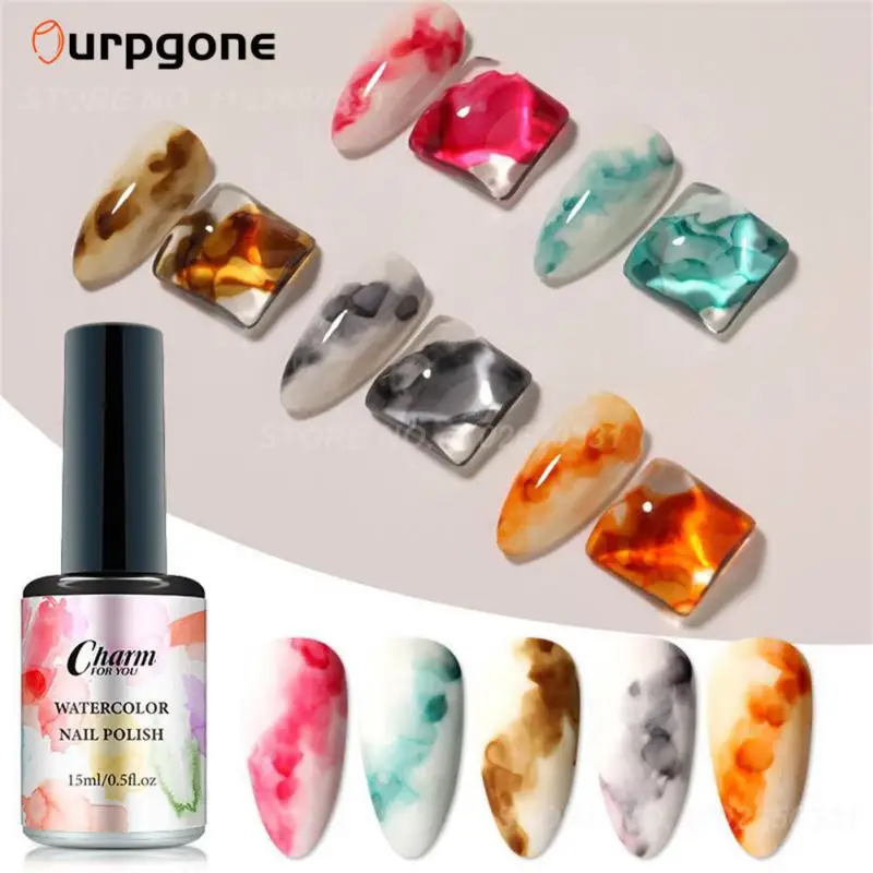

1 шт. акварельные чернила для ногтей Гель-лак ореол краситель дымчатый отмачиваемый УФ «сделай сам» пузырьковый градиентный полуперманентн...