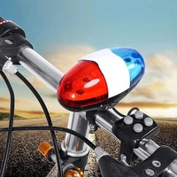 bicycle bell 6 led 4 tone bicycle horn bike call led motorcycle police light electronic loud siren kid accessories bike scooter
