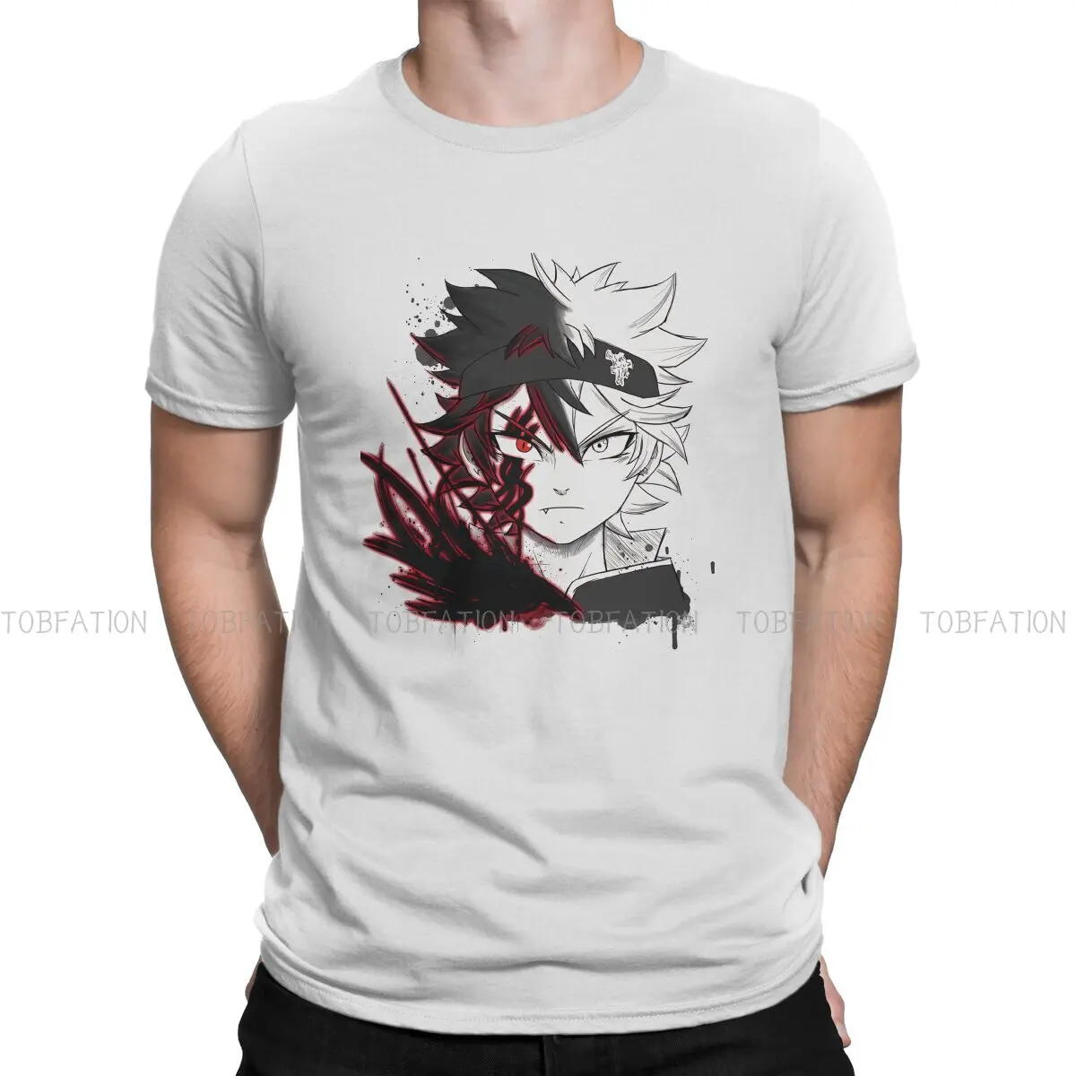 Black Clover Black Zora Ideale Anime Asta Designs T Shirt Goth Men's Tees Summer 100% Cotton Clothing Crewneck TShirt