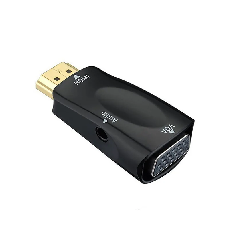 

HDMI-compatible To VGA Cable Converter Male To Famale Converter Adapter 3.5 Mm Jack Audio HD 1080P for PC Laptop Tablet