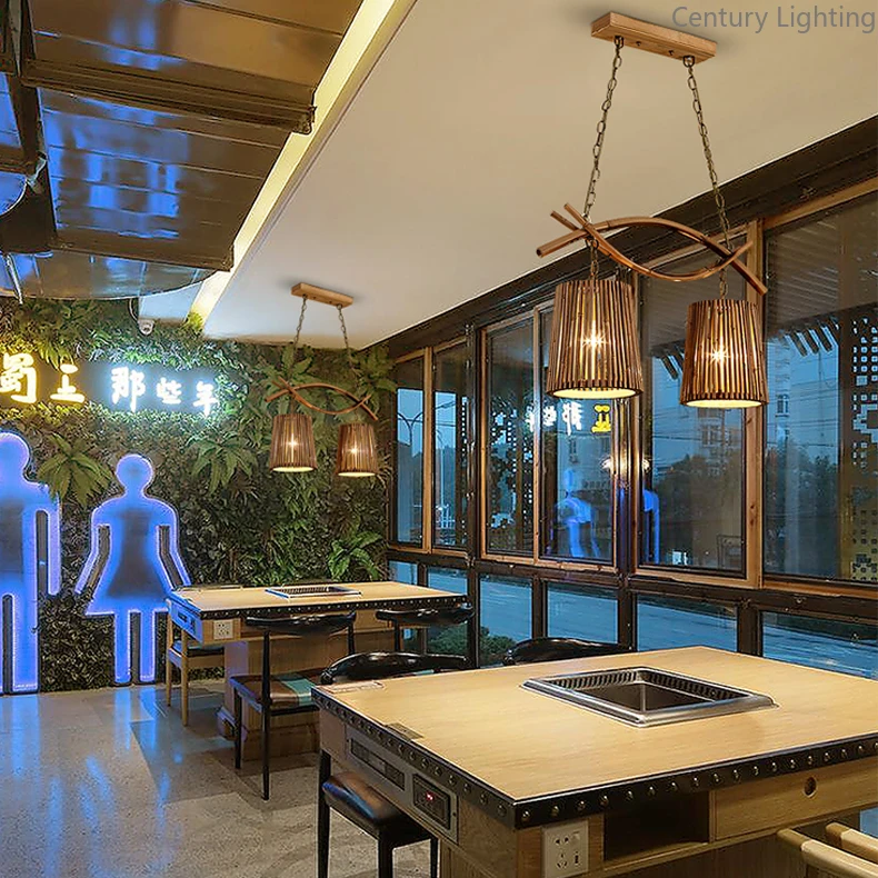 Американская люстра из пеньковой веревки креативная индивидуальность