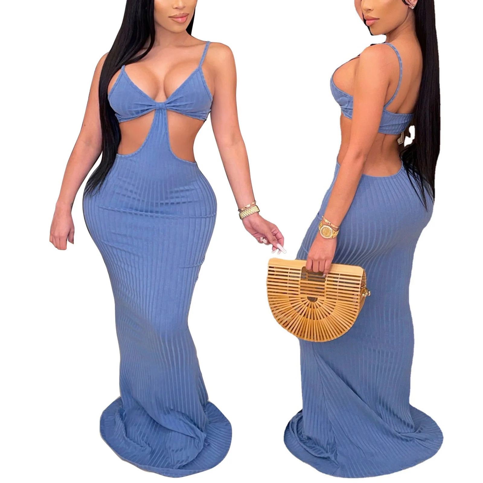 

Женское модное однотонное платье без рукавов, Стильное женское платье с открытой спиной