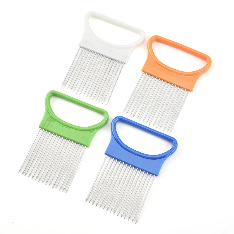 

Stainless Steel Onion Needle Fork Cutting Holder Vegetable Fruit Slicer Tomato Cutter Kitchen Accessorie Tool Cozinha Acessório