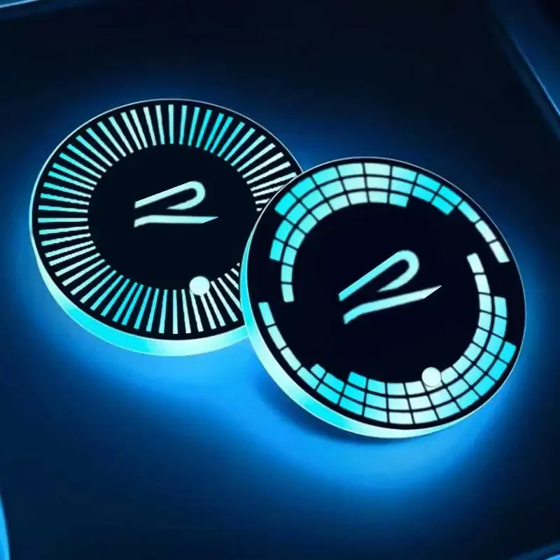 Красочные меняющиеся огни светодиодный автомобильный коврик для чашки с водой USB