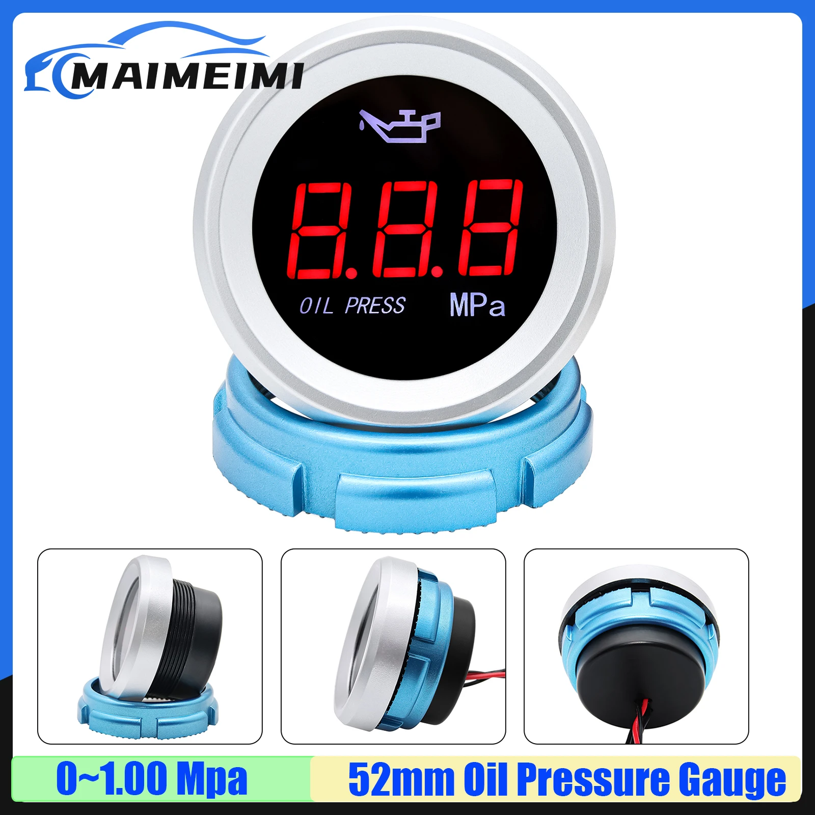 Измеритель давления масла без датчика цифровой измеритель красного цвета с