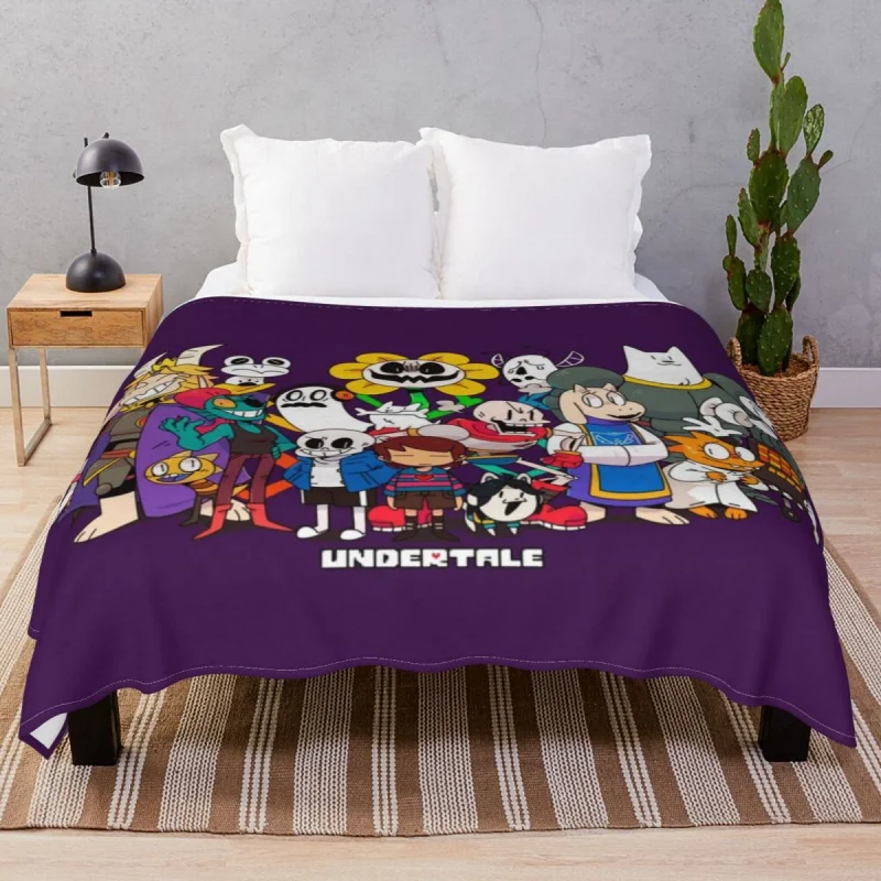 

Undertale Adventure Thick Blanket Coral Fce All Season Warm Throw Thick Blankets for Bedding Sofa Cinema