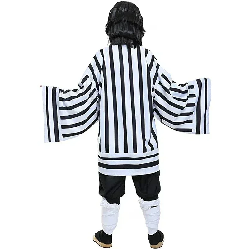 Iguro Obanai Косплей Аниме Demon Slayer Kimetsu No Yaiba Haori Кимоно Костюм Белая Змея Реквизит