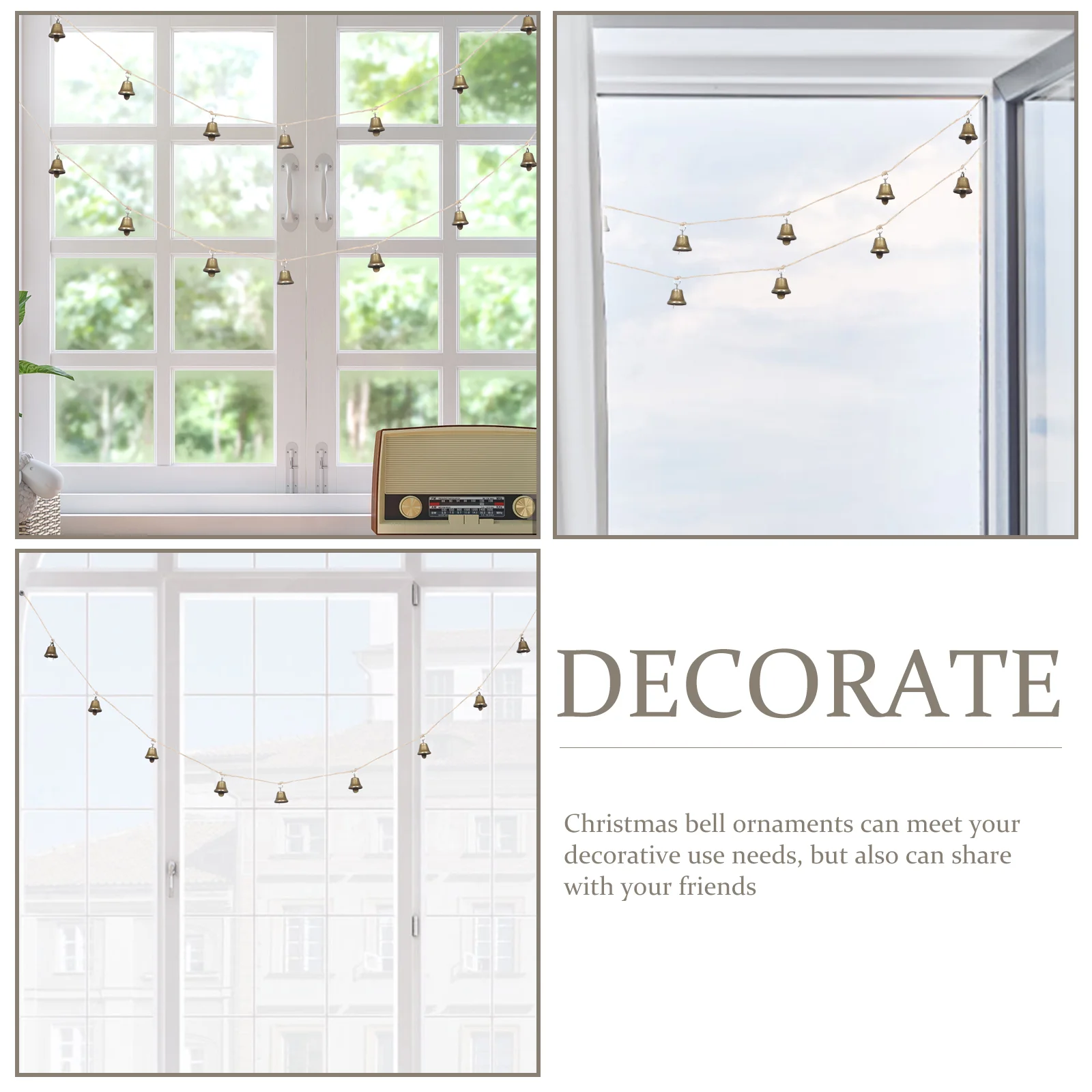 Веревка колокольчиков Dzwonek Рождественский металлический декор настенный венок