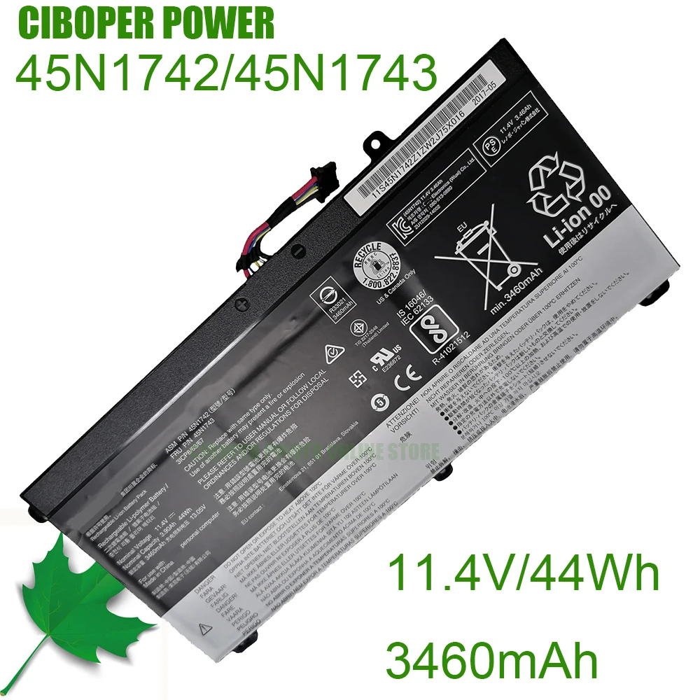 Bateria do Laptop Genuína 45n1742 45n1743 11.4v 44wh 3460mah 45n1740 45n1741 00ny639 Sb10k12721 para T550 T560 W550s Series cp