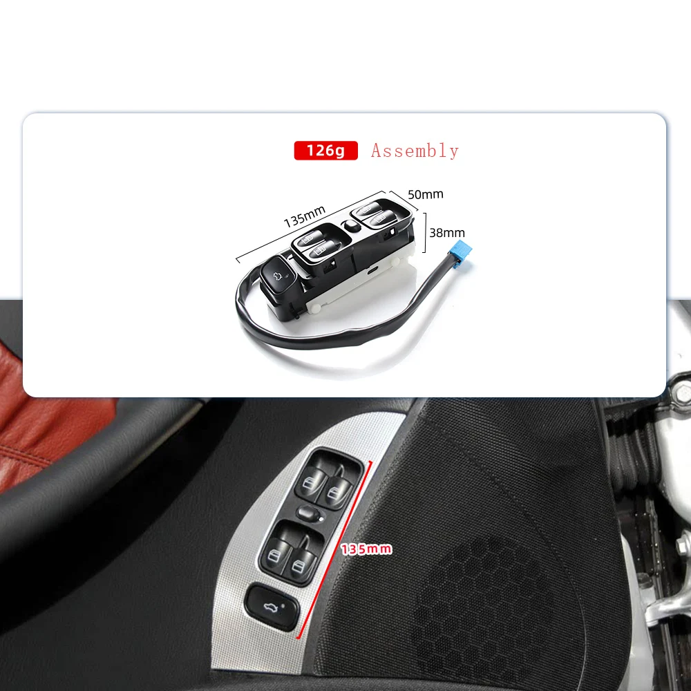 Фото Для Mercedes Benz CLK W209 Class 2003-2009 электрический переключатель управления стеклоподъемником в сборе-левый передний 2098203410 №3