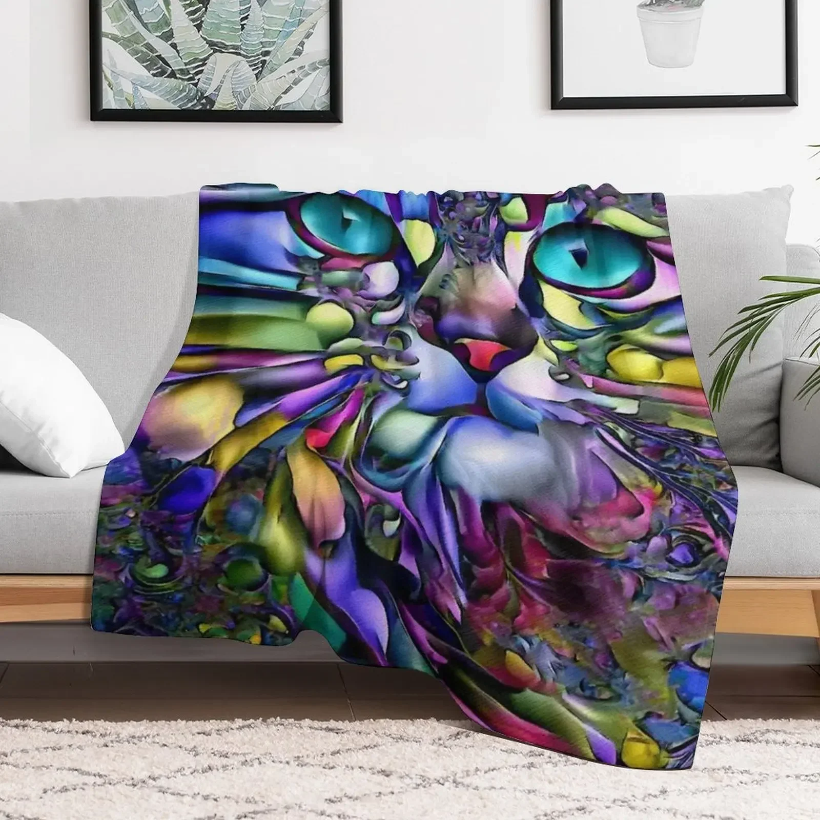 Одеяло Andyna Pacific gat cat chat kitty декоративное летнее одеяло