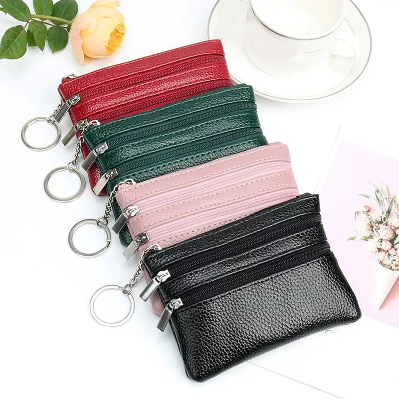 

Fashion Women Men Kids Mini Wallet Ladies Double Zipper Coin Purse Multifunctional Small Coin Credit Card Key Ring Wallet