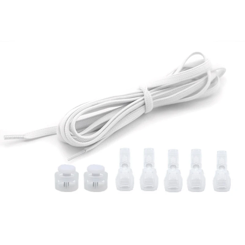 Lazy Bread Lace Buckle Elastic Shoelaces Round Locking No Tie Shoe Laces Kids Adult Quick Lazy Laces Rubber Sneakers Shoelace