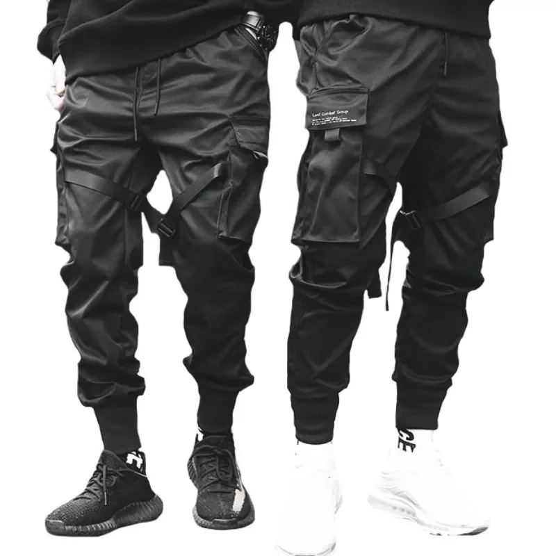 

Mens Cargo Pants Drawstring Jogger Chinos Male Work Pants Cotton Trousers Tactical Pants Outdoor Trousers Grey Army Sweatpants