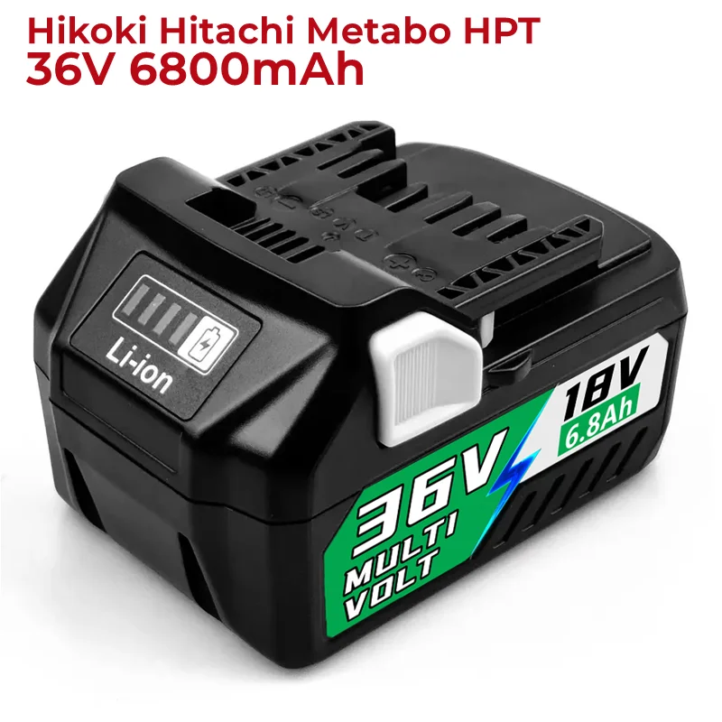

Модернизированная многовольтовая литий-ионная аккумуляторная батарея 18 В/36 В Ач/6,8 Ач для беспроводных инструментов Hikoki Hitachi Metabo HPT 18 в 36 В, BSL36A18