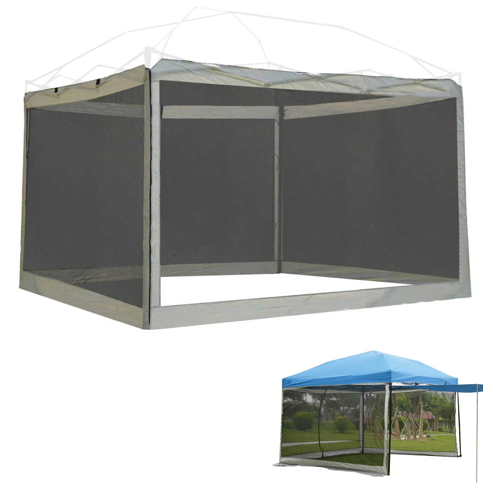 

Bugs Screen Outdoor Anti-bugs Mesh Insect Mosquitoes Fly Bird Screen House Netted Umbrella Canopy Mesh Tents Camping Shelter