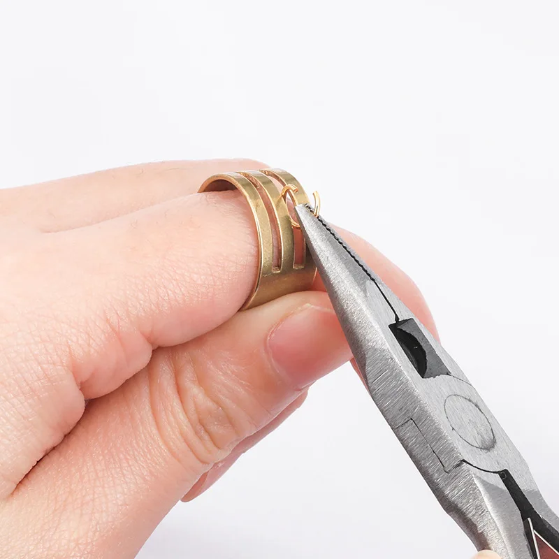2pcs 18.5mm Stainless Steel Copper Material Jump Ring Opening Closing Finger Tools For Jewellery Components Making Accessories