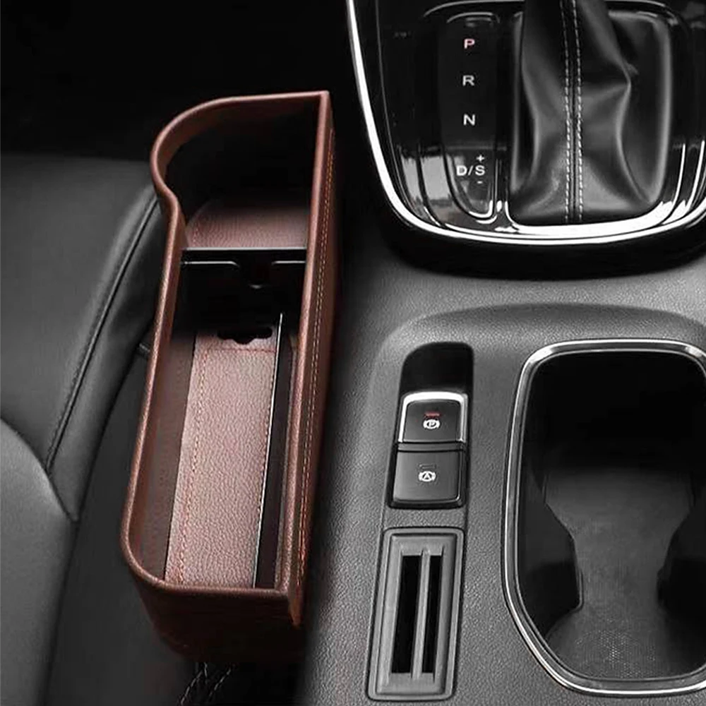 

Car Seat Organizer Storage Box Leather Gap Cup Holder For Peugeot 103 106 107 GTI CC T9 404 504 505 607 RCZ 206 205 207 208 508