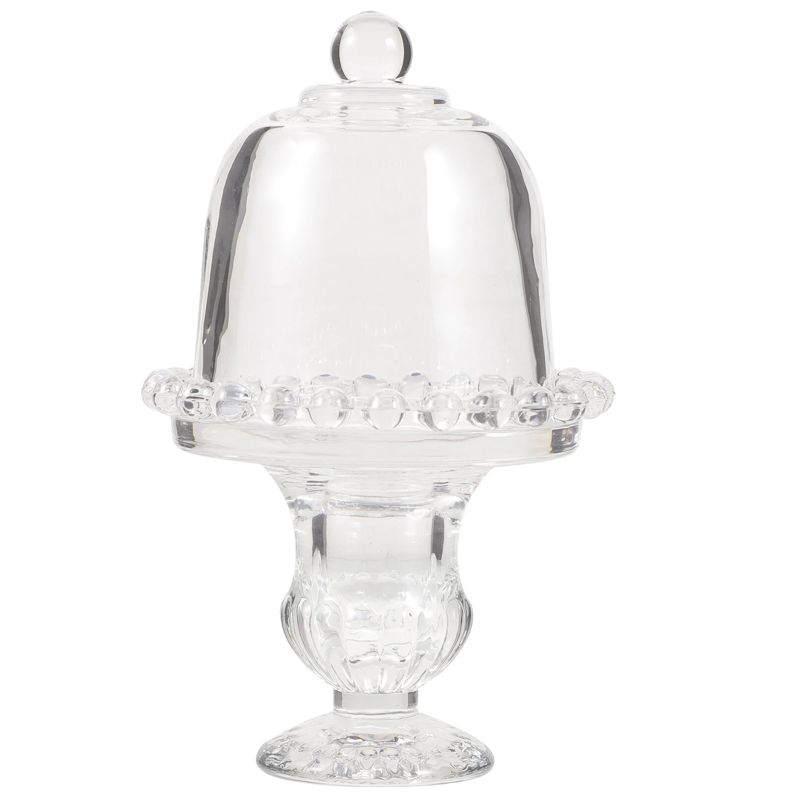 

Купольная сковорода для торта, покрытая десертом, крышка, стеклянная подставка, тарелка, дисплей 16x см, подставки для еды, блестящие