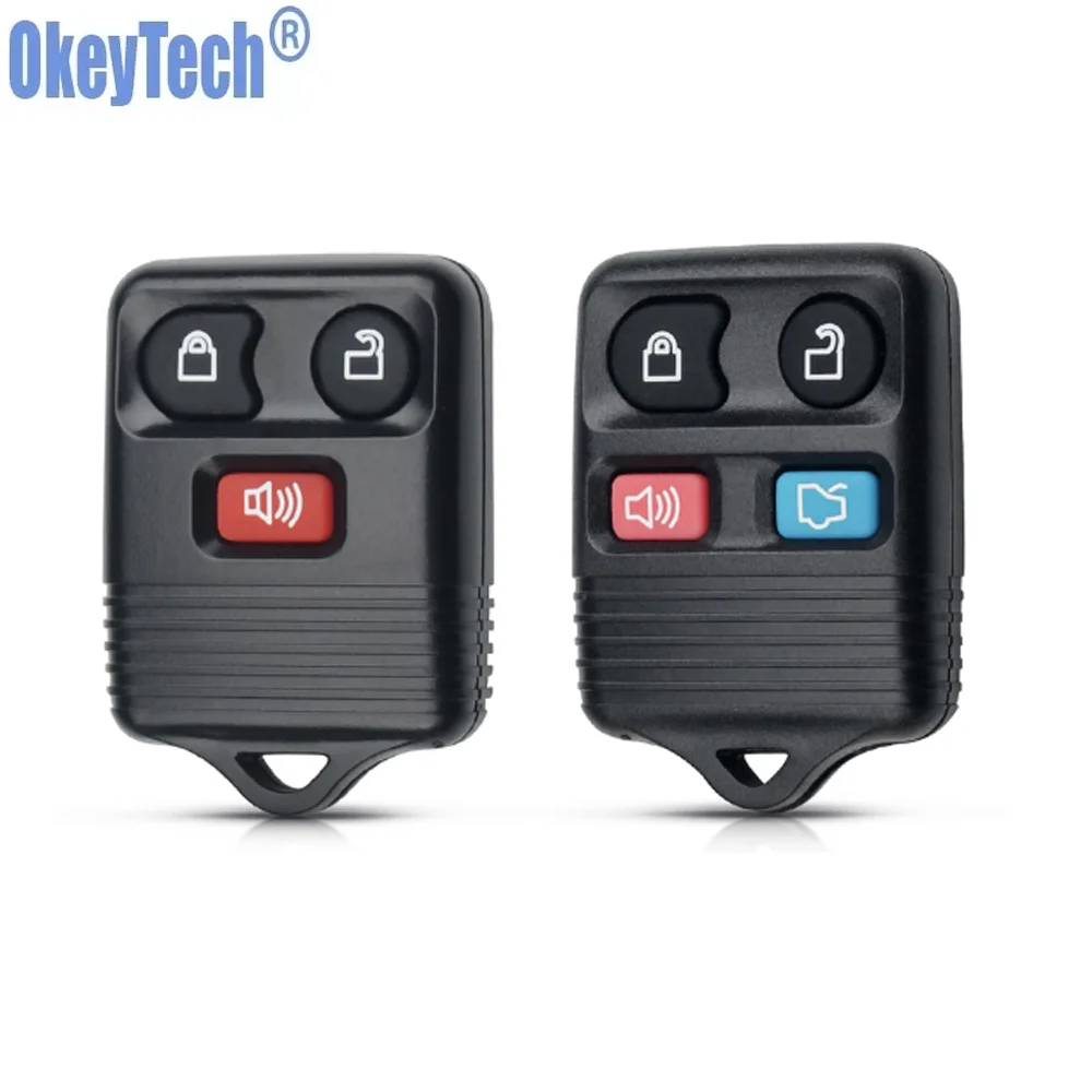 

OkeyTech Replacement 3/4 Buttons Car Key Shell Fob Remote Control Case Keyless Entry For Ford Escape Exursion Explorer Mercury
