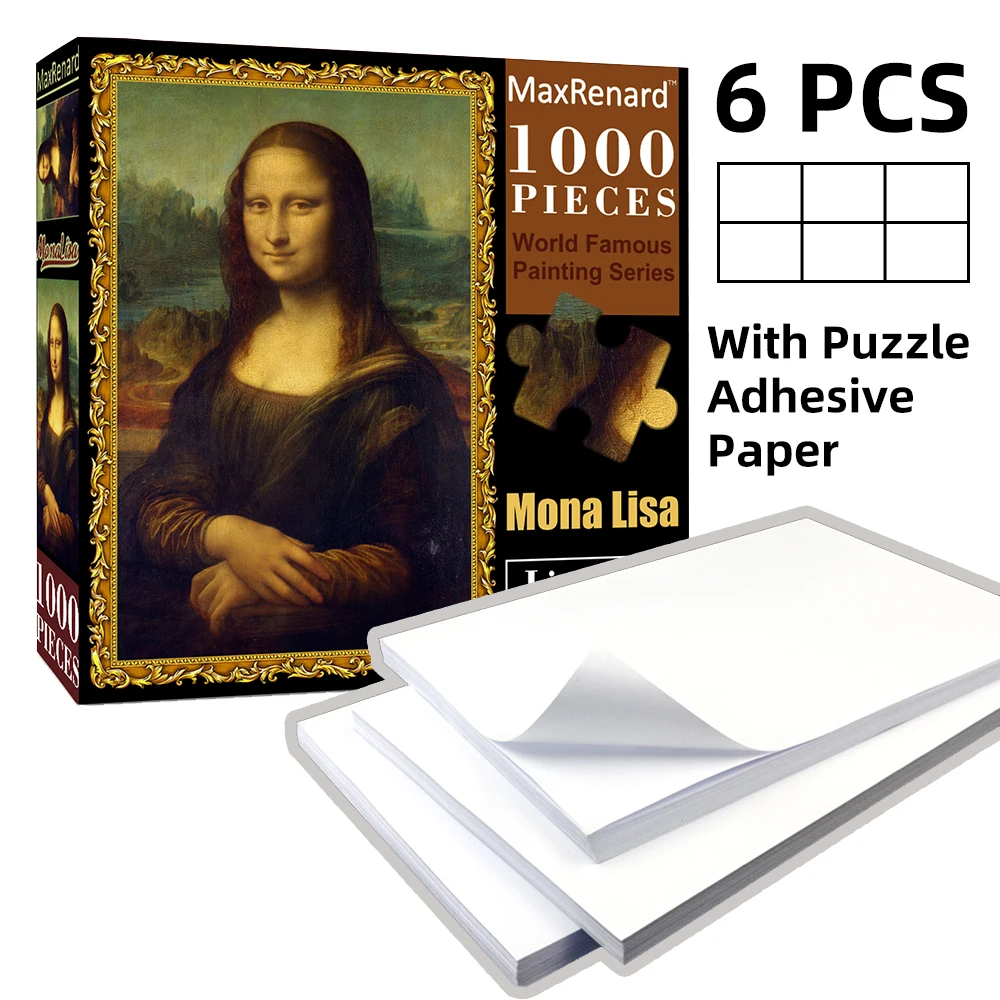 

MaxRenard 50*70cm Jigsaw 1000 Pieces Puzzles Paper Assembling Painting Mona Lisa Art Puzzles for Adults Intellectual Toys