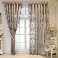 gray floral sheer curtains for living room jacquard flower elegant tulle villa parlor french window treatment drapes