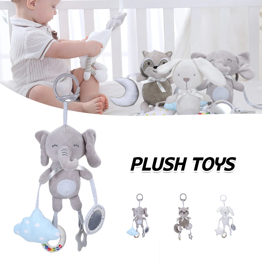 

Baby Hanging Rattles Toy Newborn Strollers Accessories Cartoon Baby Toys Plush Infant Toys Children Educational toy B99