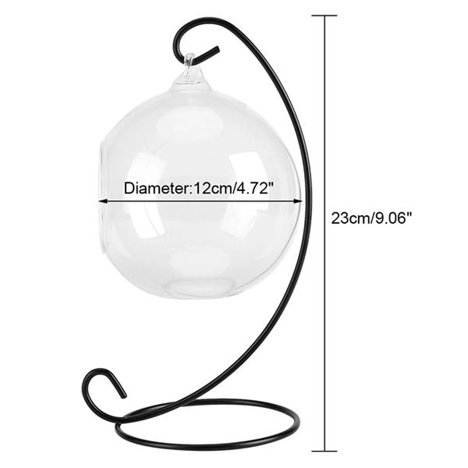 Подвесной стеклянный террариум прозрачная большая стеклянная ваза с 9 дюймовым