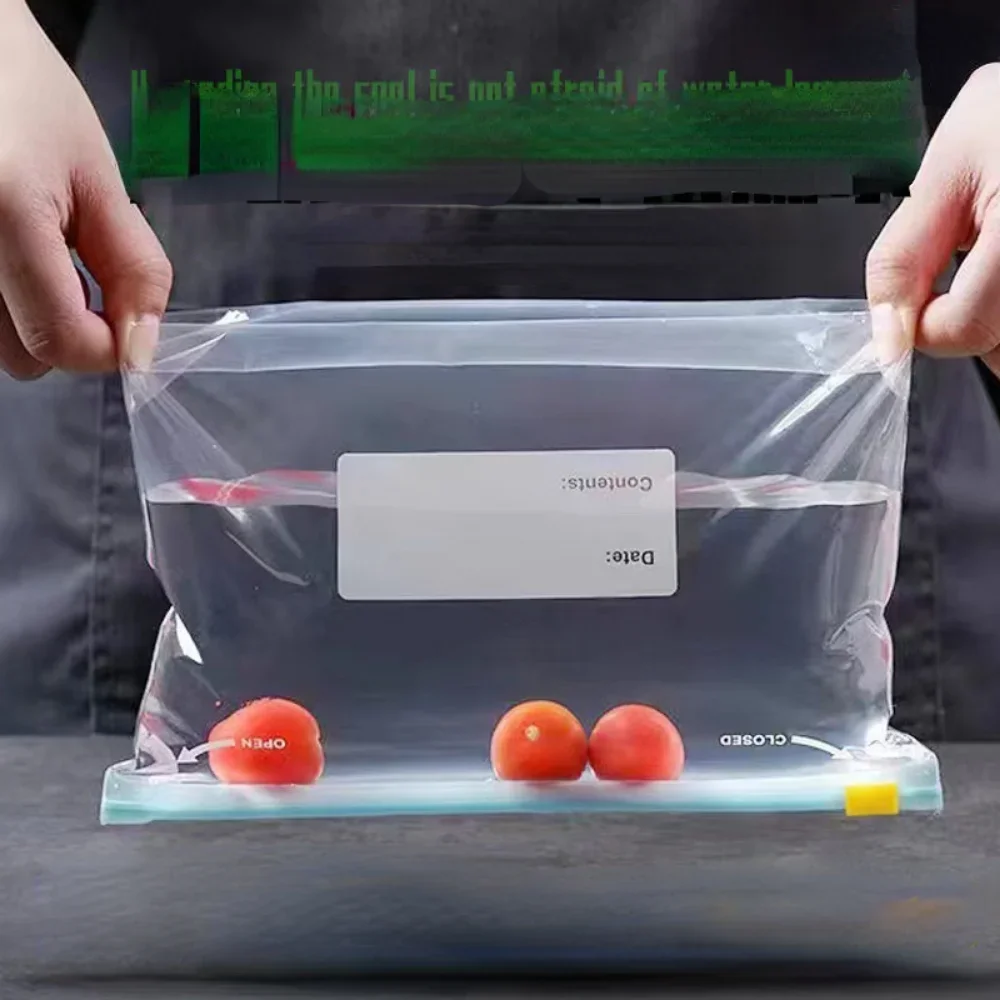 

30/40Pcs Reusable Zipper Bag Stand Up Zip Shut Plastic Freezer Bag Fruit Vegetable Kitchen Food Storage Organizer Pouch