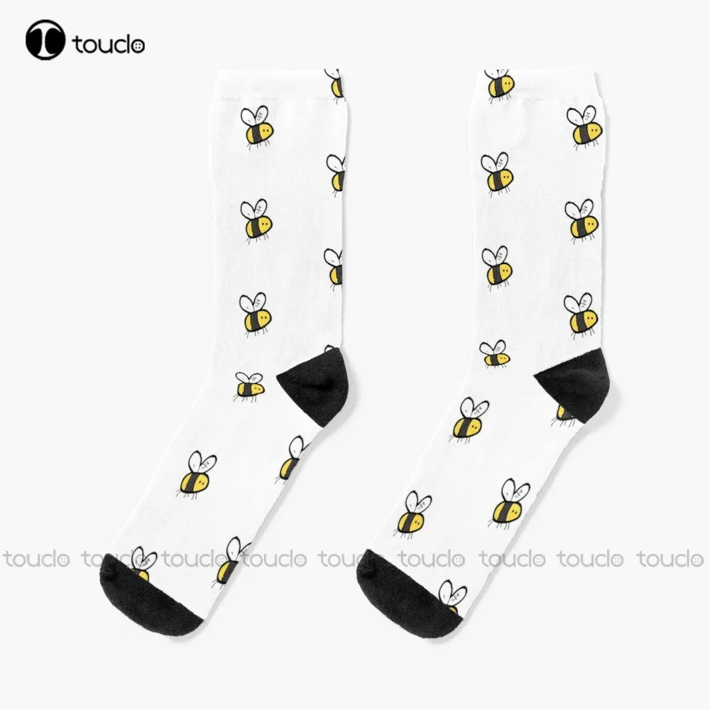 

Забавные дизайнерские носки в виде пчелы, спасение земли, животных, пчелы, белый цвет, подарок на Рождество для мужчин, Удобный спортивный ху...