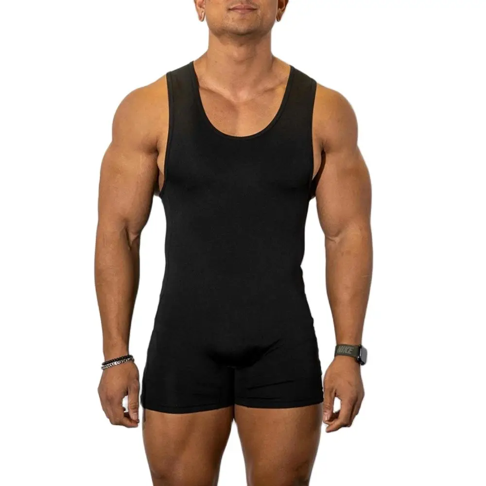 

Мужской костюм для борьбы без рукавов, боксерский костюм, одежда для тяжелой атлетики, костюм для бега и гимнастики