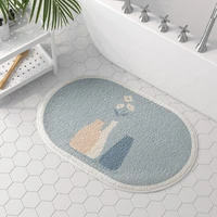 morandi style oval cake velvet rug childrens mat water absorption and non slip bathroom room carpet carpets living floor rugs