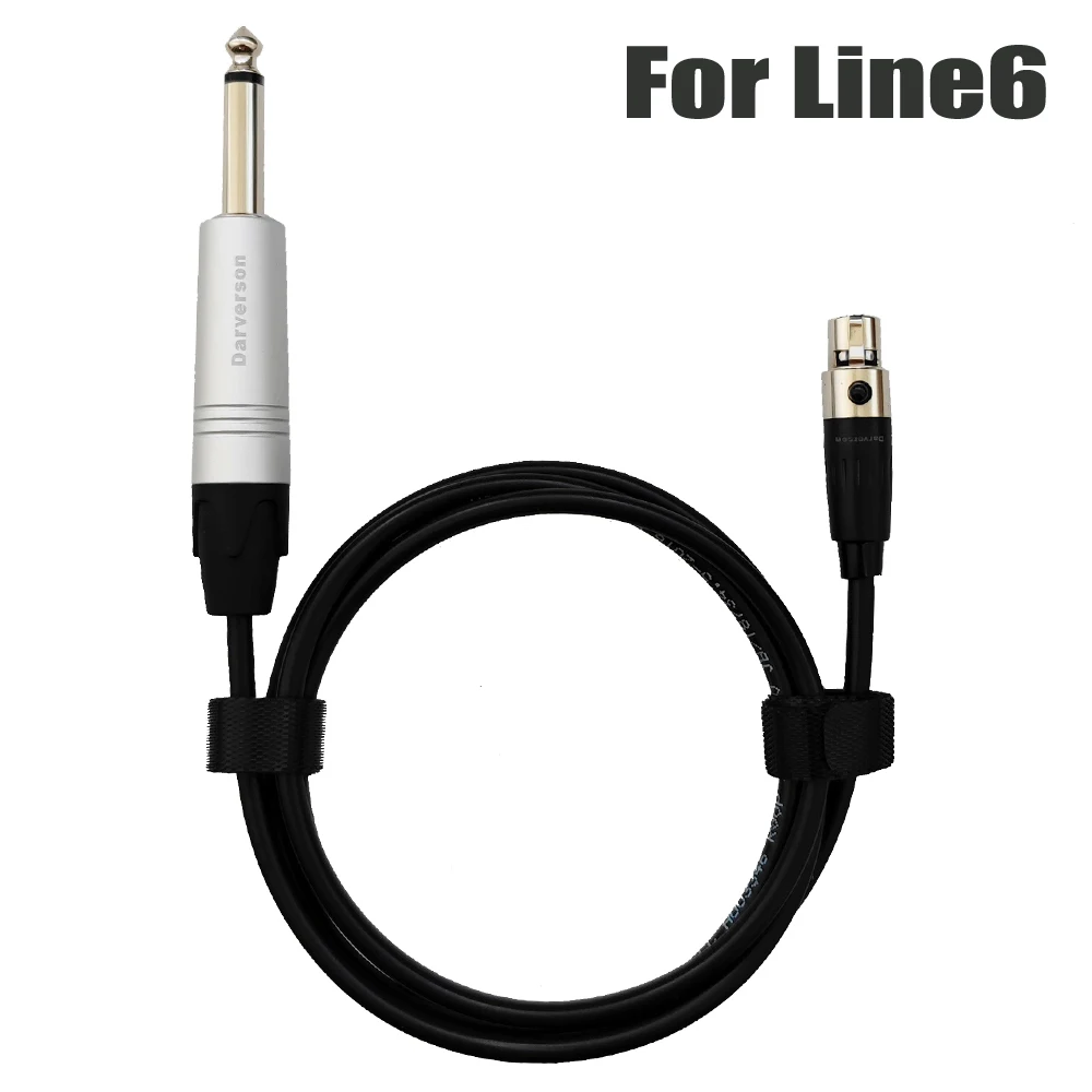 4-pin mini xlr to 6.35mm 1/4 Guitar Bass Instrument Cable For LINE6 Relay G30 G50 G70 G75 G90 Transmitter Wireless System