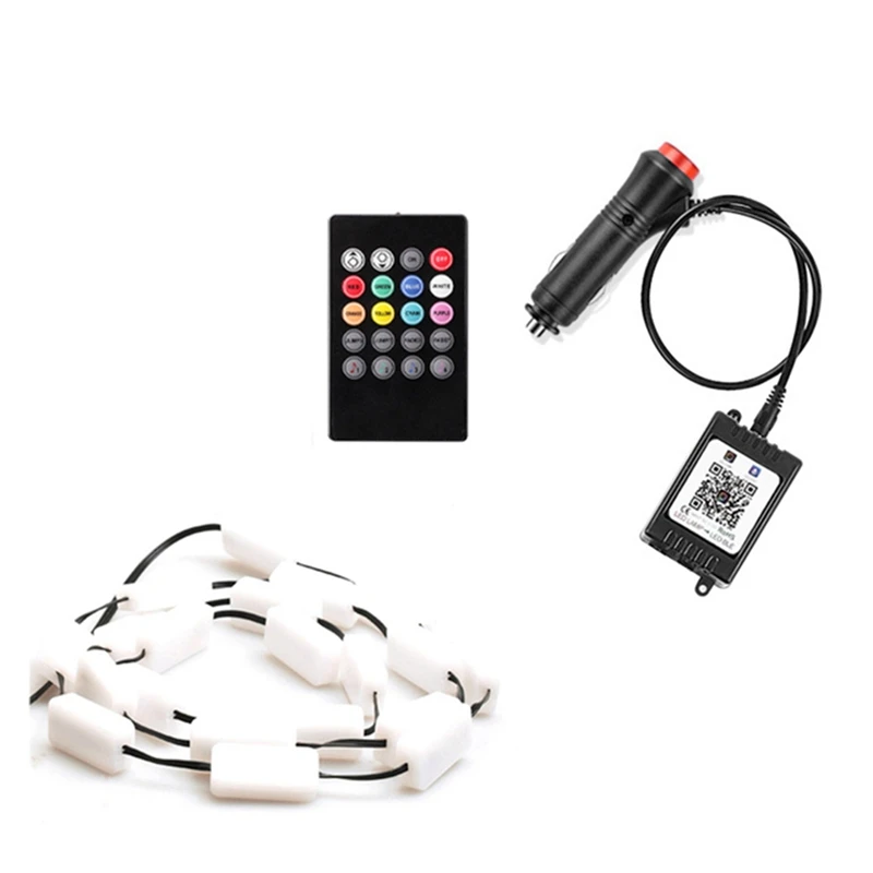 

RGB Streamer Car Windshield LED Interior Ambient Light With Music Rhythm Flash Neon Auto Rear Window Atmosphere Lamp