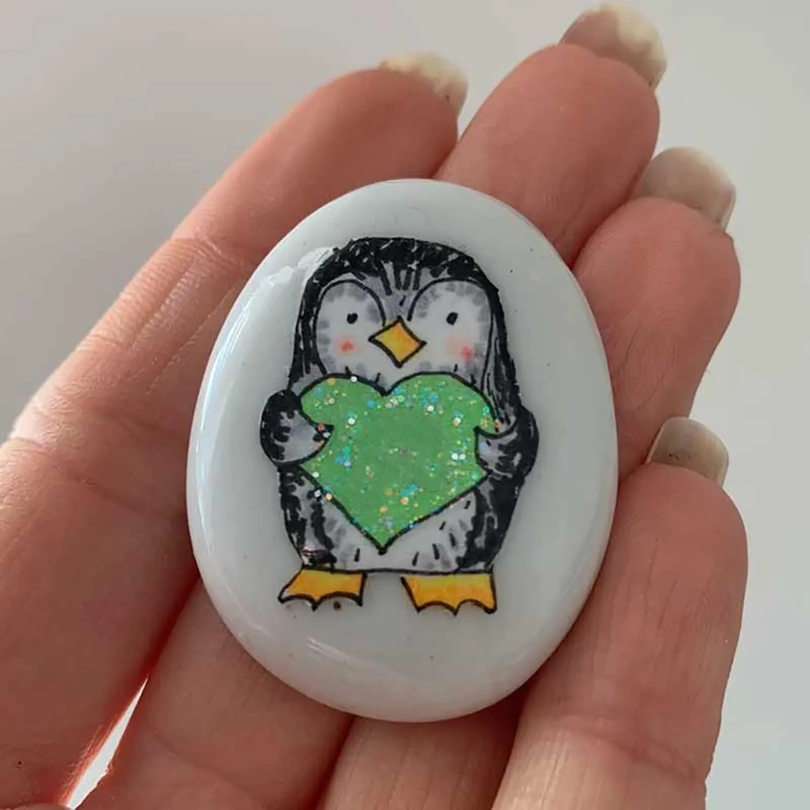 

Love Penguin Stone Personalized DIY Copywriting Penguin Pebble Love Penguin Stone Glowing Stones
