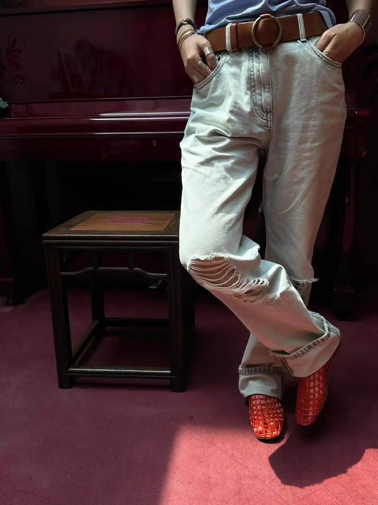 Модная дизайнерская обувь новинка 2024 летние праздничные туфли прозрачные