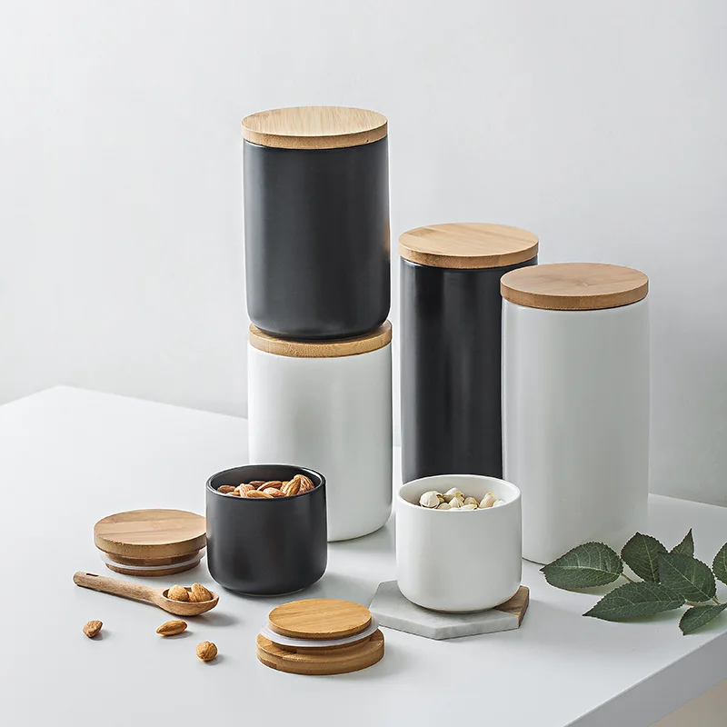 

Ceramic airtight jar kitchen storage miscellaneous grain products coffee beans tea milk powder sugar storage container