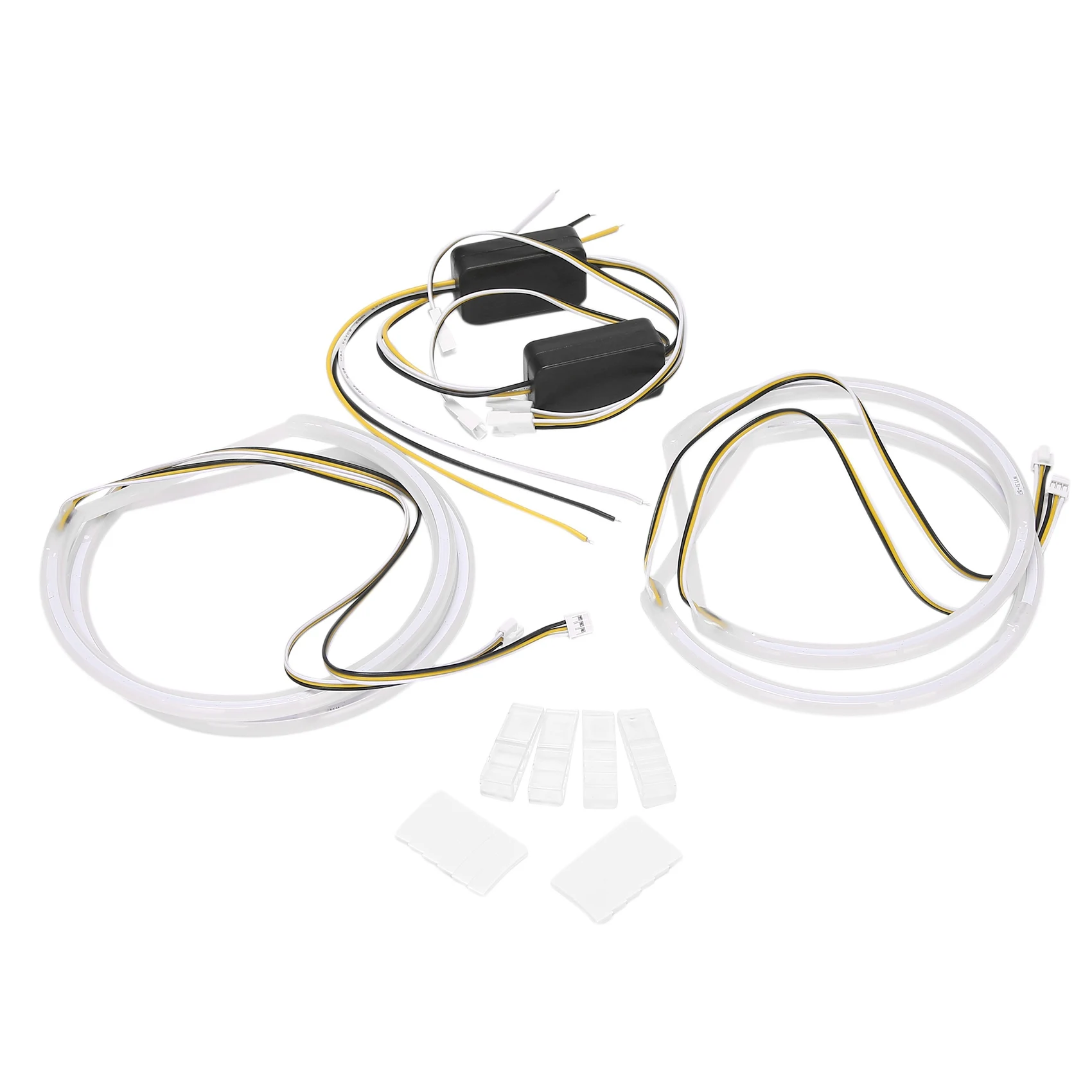 Автомобильные светодиодные кольца с ангельскими глазами гало 4x мм двухцветные