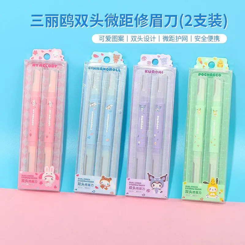 

Cartoon Miniso Sanrioed Anime My Melody Kuromi Eyebrow Trimmer Ins Girl Heart Kawaii Anti-Scratch Beauty Makeup Festival Gifts